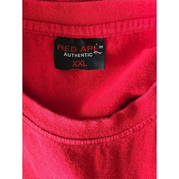 Red Ape Shirt Mens XXL Embroidered Spellout 33 Street Y2K Grunge Tee Skater - Picture 6 of 9